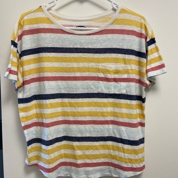 Old navy striped tee lovely color combo Medium - Picture 1 of 5